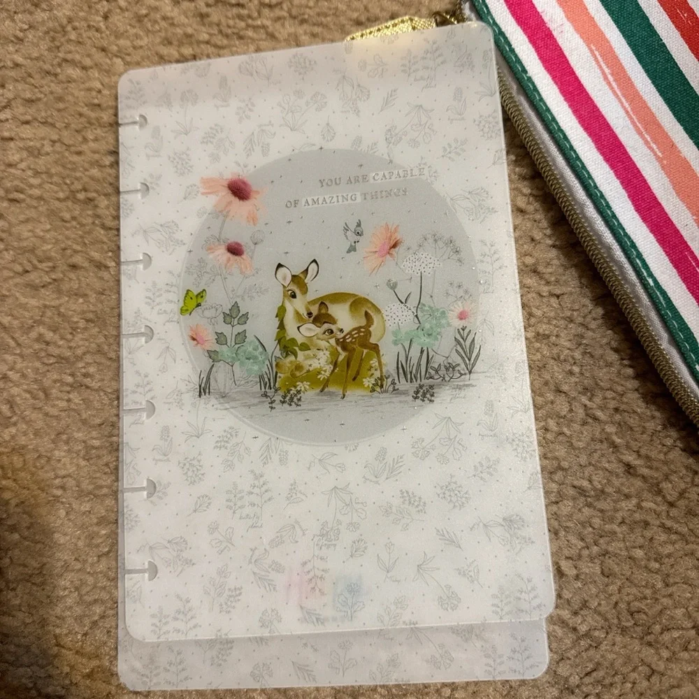 The Happy Planner Sunburst Notebook and Striped Pouch